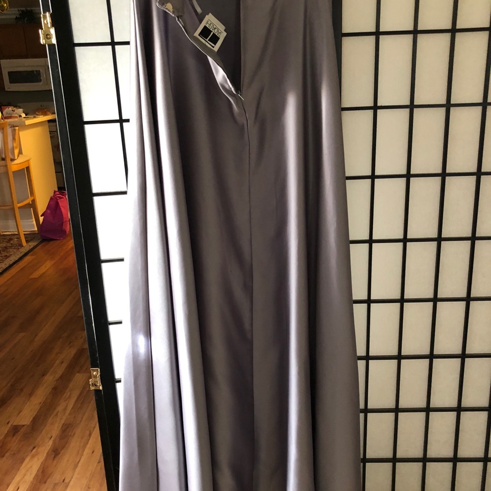 Tadashi full length silver skirt
